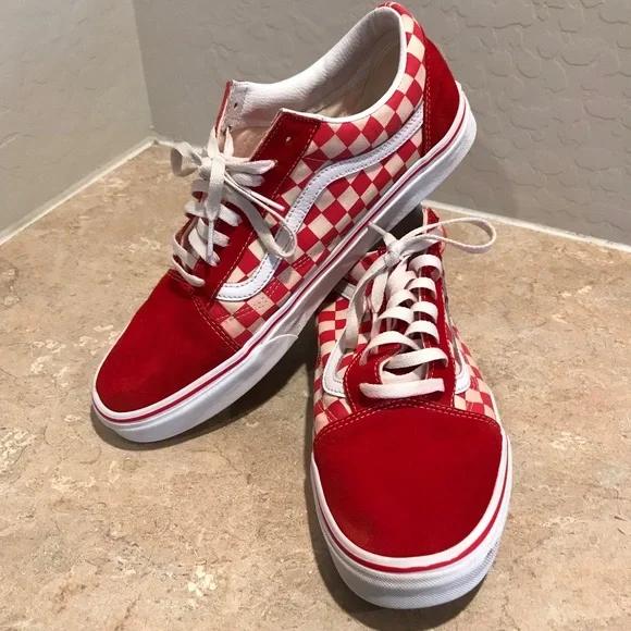VANS OLD SKOOL CHECKERBOARD SNEAKERS - Picture 1 of 8